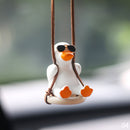 Car Rearview Mirror Ornaments Of Swinging Ducks.