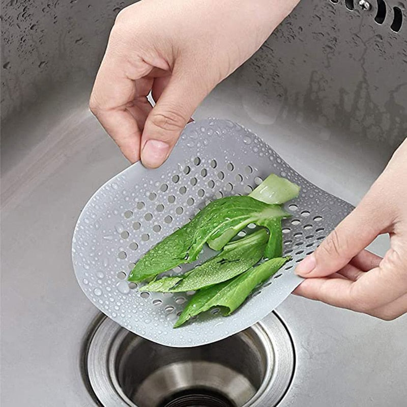 Silicone Kitchen/Bathroom Sink Drain Filter.