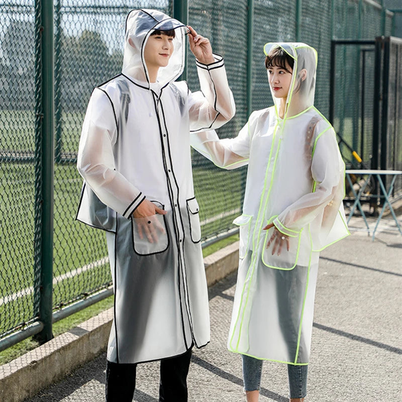 Women OR Men's Hooded Raincoats With Schoolbag space