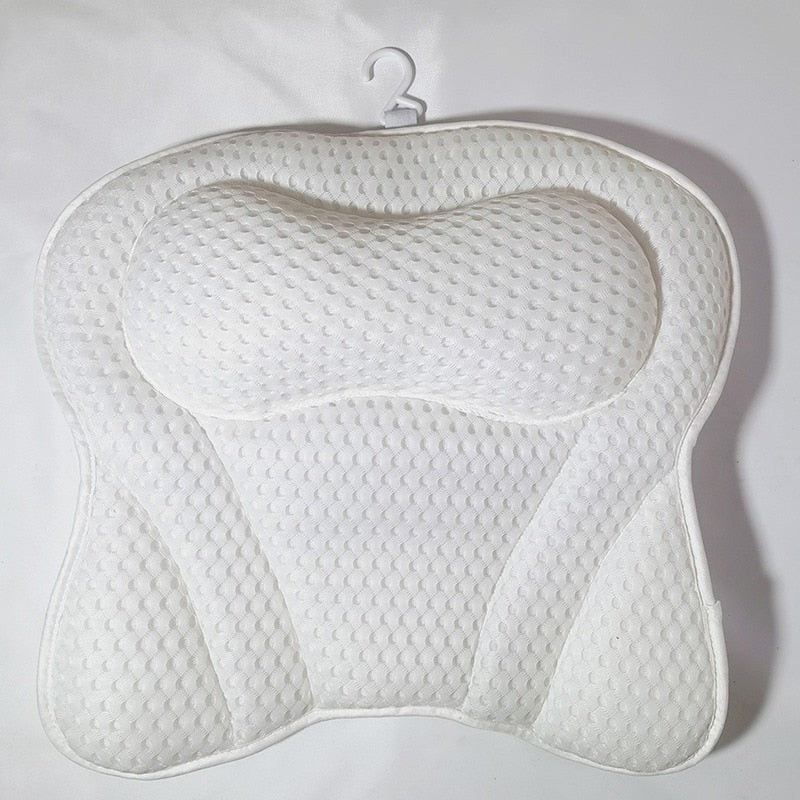 Non-Slip Bath Pillow with Suction Cups. Thick headrest to give your neck and back support.