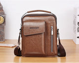 WEIXIER Men's Crossbody Multi-function Leather Bag.