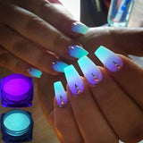 1 Box Neon Phosphor Powder Nail Glitter. 10 luminous glow in the dark colors