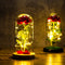 Christmas Or Valentines LED Foil Flower With Fairy String Lights In Enclosed Dome