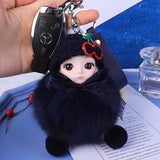 Pompom Cute Fluffy Plush Doll Keychains.