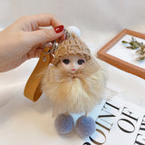 Pompom Cute Fluffy Plush Doll Keychains.