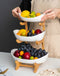 One, Two or three-layer Plastic Fruit, snacks candy bowls with stand.