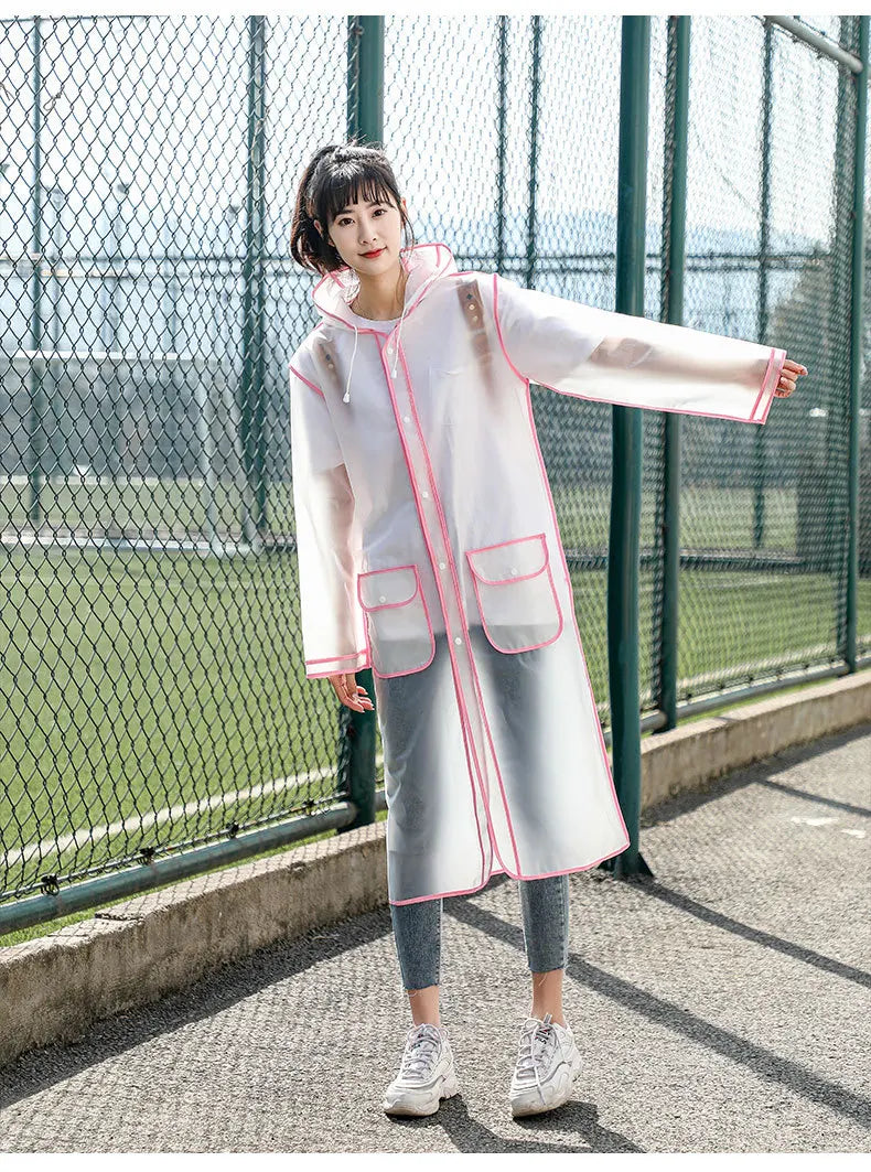 Women OR Men's Hooded Raincoats With Schoolbag space