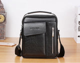 WEIXIER Men's Crossbody Multi-function Leather Bag.