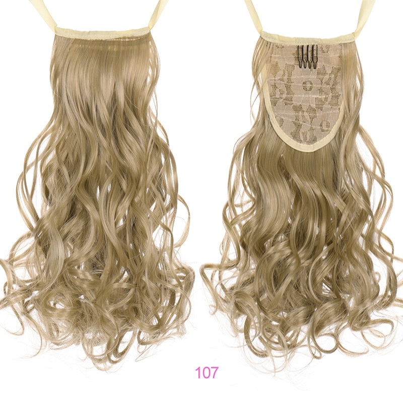 DIANQI  Curly synthetic heat resistant ponytail extension. Clips to your Natural Hair.