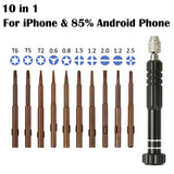 Precision Magnetic Torx Cross Pentalobe Head Screwdriver. Repair Kit For iPhone OR Android