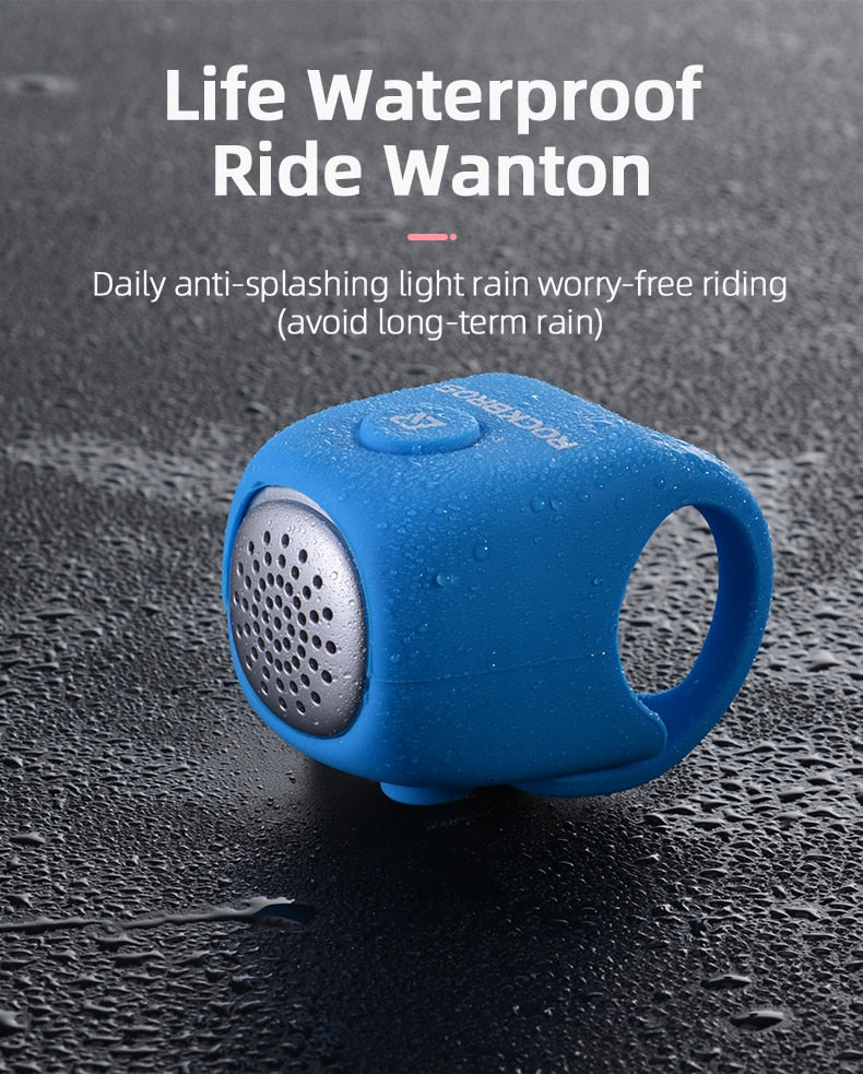 ROCKBROS Battery operated 110db  Silicone/Waterproof Bike Horn.