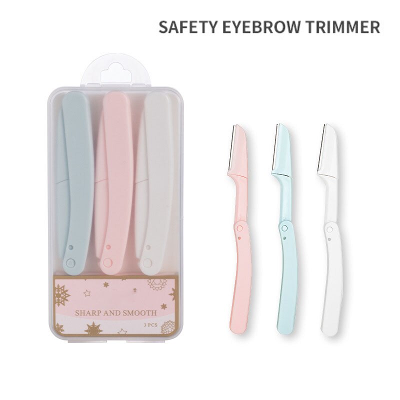 1PCS Foldable Eyebrow Trimmer And  Razor Blades Shaver.