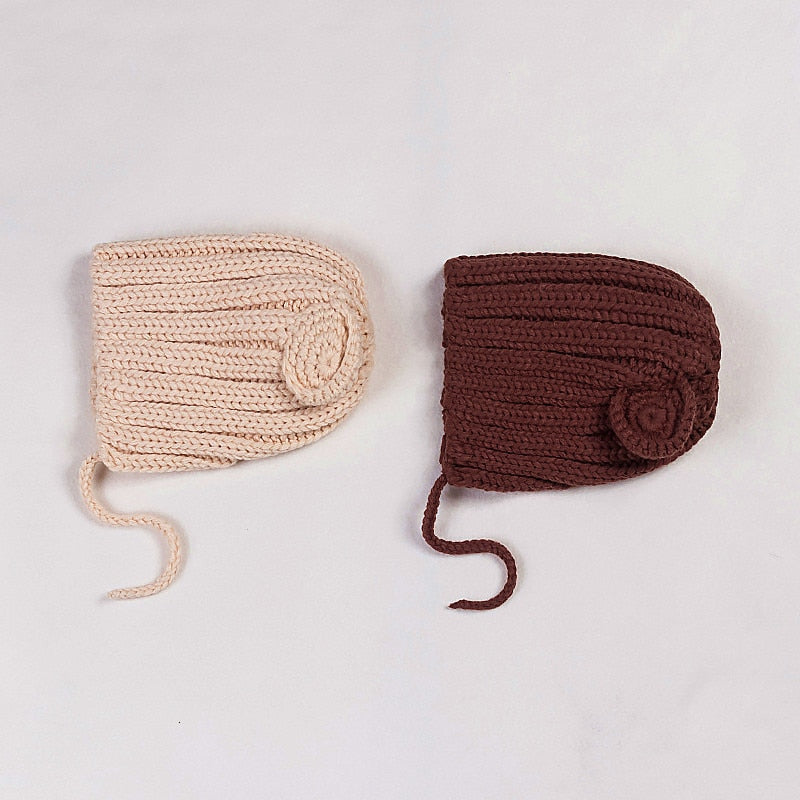 Knitted Winter Baby Hat with Ears,