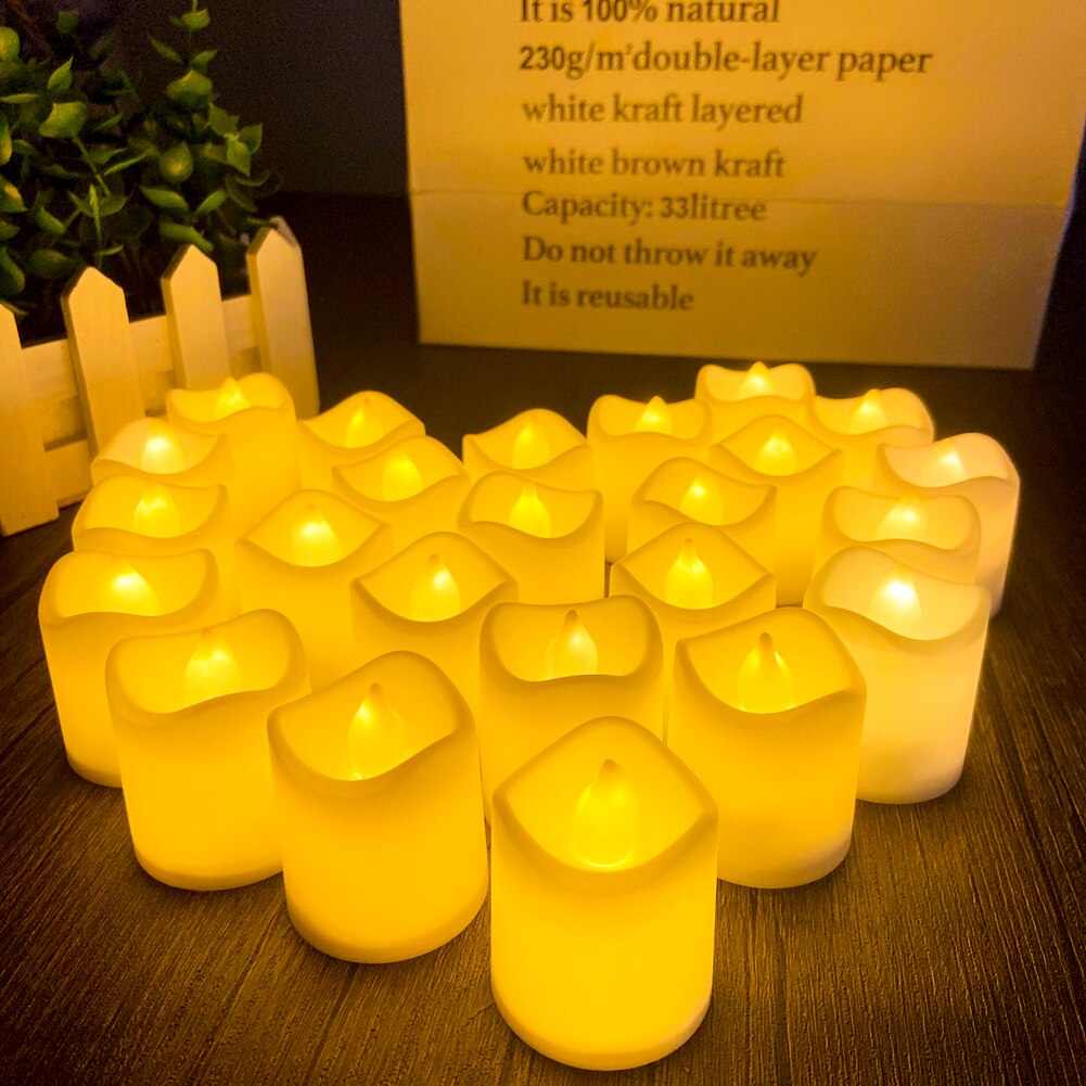 6/24Pcs Flameless LED Battery Powered Candles.