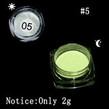 1 Box Neon Phosphor Powder Nail Glitter. 10 luminous glow in the dark colors