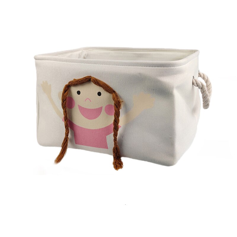 Foldable Canvas Cartoon Animal Laundry Basket OR Toy Storage.