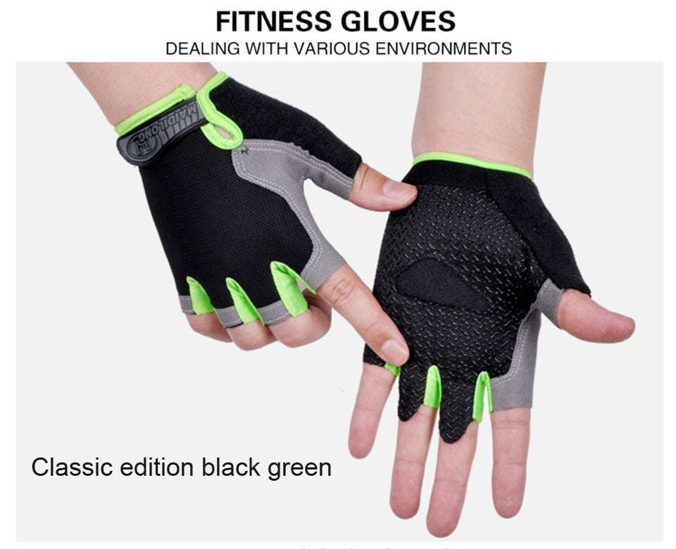 Anti-slip, Anti-sweat, Breathable Half Finger Sports Gloves for Men and Women.