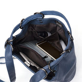 Double Zipper Ladies Leather Bookbag/Backpack.