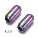 2-4Pcs Stainless Steel 3mm-8mm Magnetic Clasp For Making Necklaces OR Bracelets Of Leather Cords.