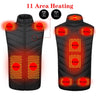 Men's and Women's USB Heated Thermal Vest. Sizes S to 6XL and Up to 17 Heating Zones.