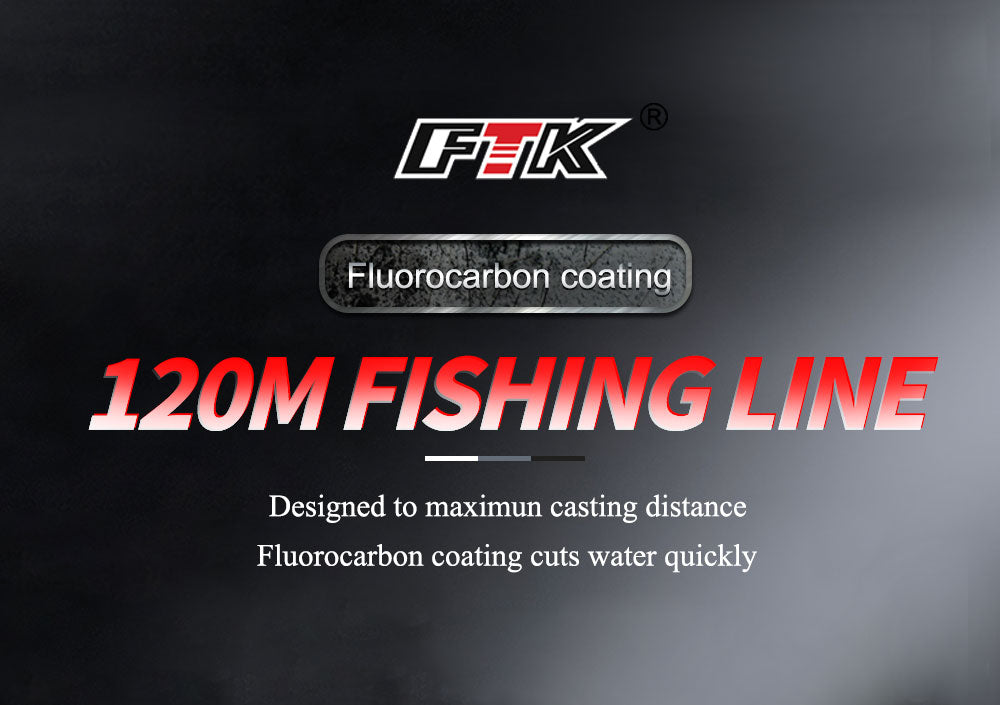 120M Fluorocarbon carbon fiver coated fishing Line 0.20mm-0.60mm 7.15LB-45LB.