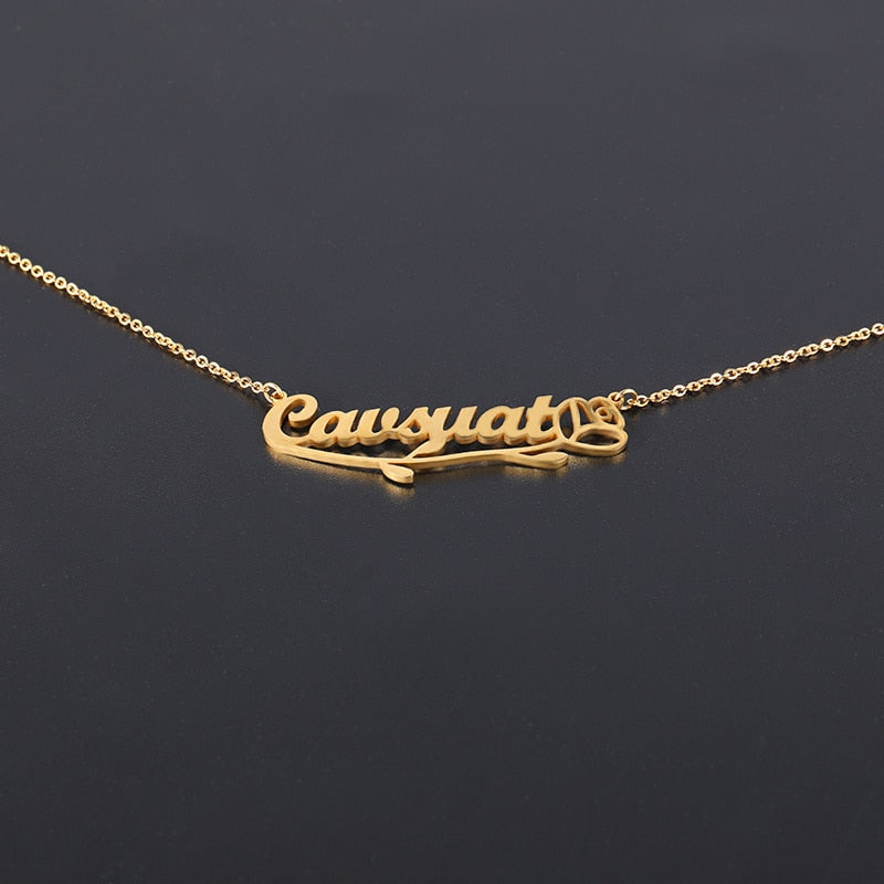 Vintage Custom stainless steel personalized necklace.