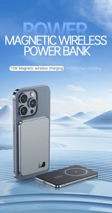 Ultra Thin Fast Charging LED Display Power Magnetic Bank For iPhone Samsung Phone Airpods