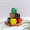 1PC 5cm Wooden,6-Sided Rounded Corners, Colorful Dice.