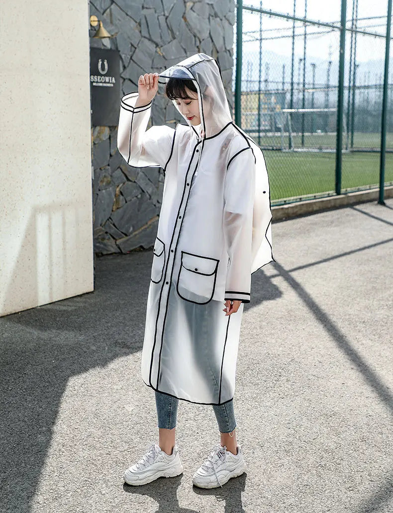 Women OR Men's Hooded Raincoats With Schoolbag space