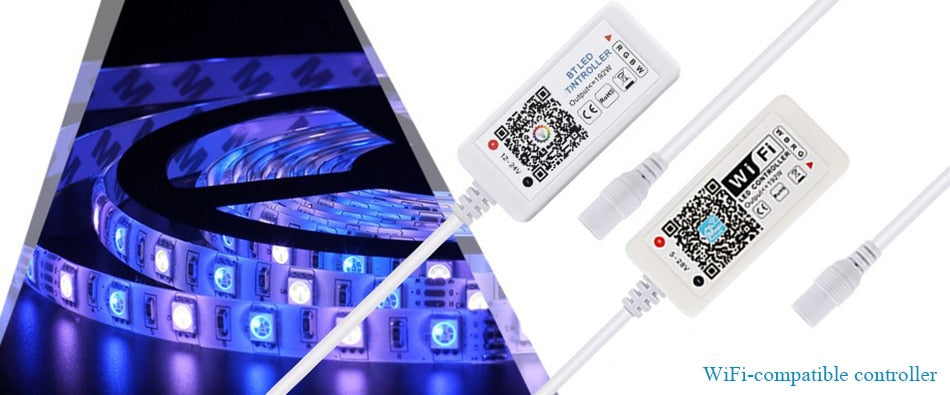 Smartphone Control Mini RGB RGBW WiFi Controller DC12V-24V For Led Multicolor Strip Panel Light.