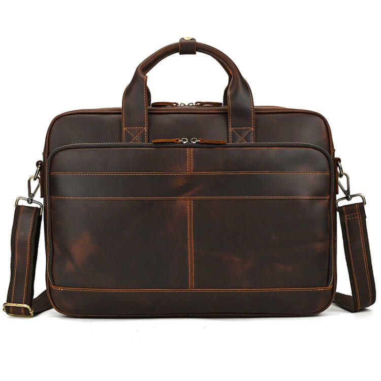 Genuine Leather Laptop Briefcase.