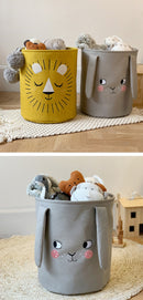 Foldable Canvas Cartoon Animal Laundry Basket OR Toy Storage.