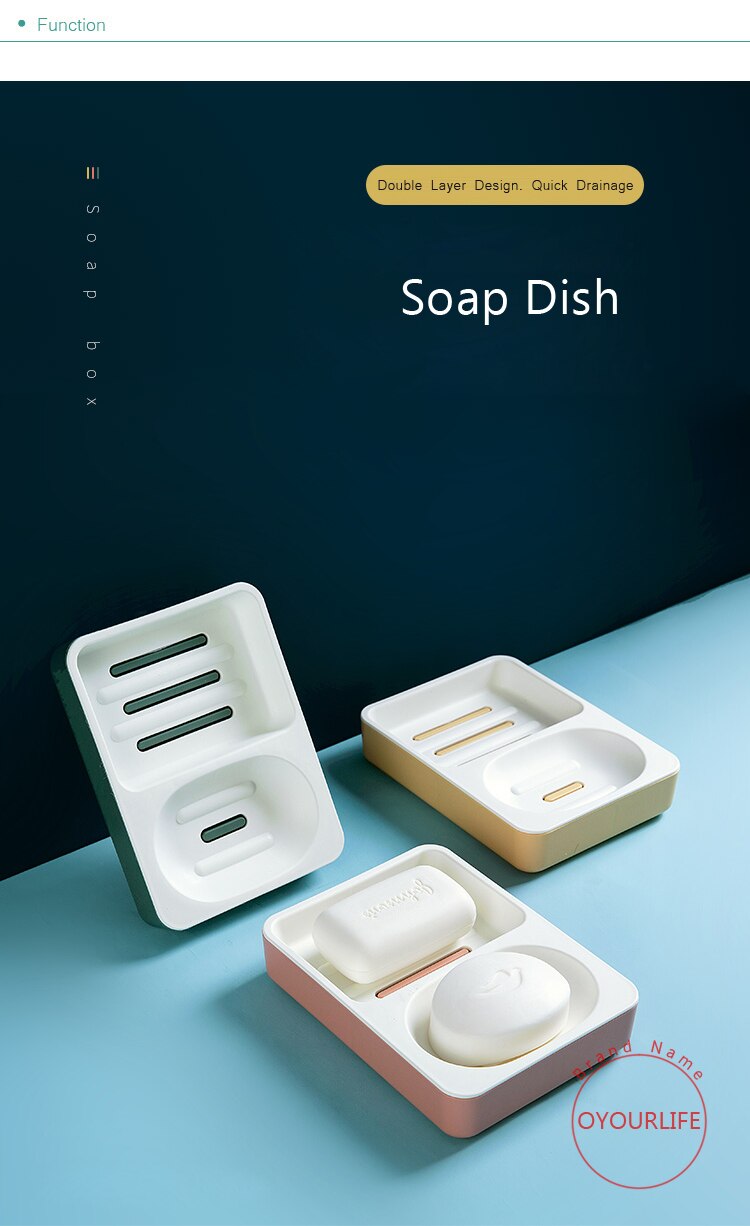 Double Layer Soap Dish. Easy to Drain and Clean.