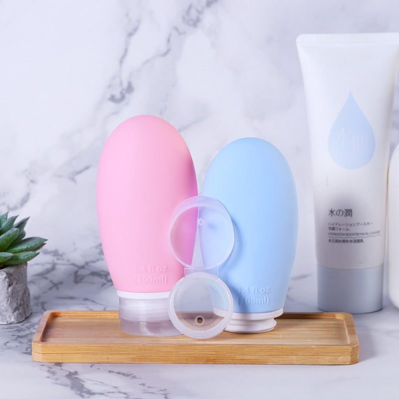 1pcs Travel Cosmetics Bottles.  Mini Silicone Container For Skincare, Shower Gel, Shampoo And Conditioners.