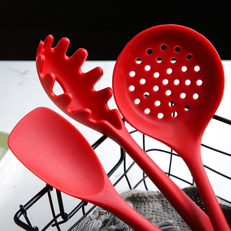 Walfos 14 Pcs Heat Resistant Silicone Nonstick Cooking Utensils.
