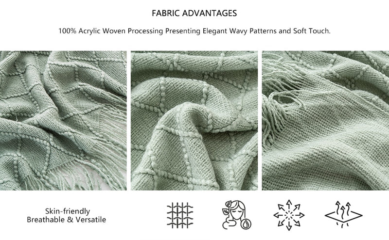 Battilo Machine Washable Decorative Soft Knitted Throws.