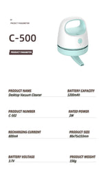 MOTAWISH USB Mini Desktop Vacuum.