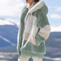 Warm Plush Faux Fur/Zipper Casual Loose Hooded Coat.