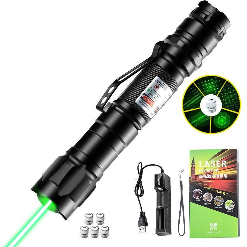 High Power Green laser pointer.  Laser Pen 532nm 500 to 10000 meters.  Range 009