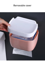 Waterproof Wall Mount Tissue Holder for Bathrooms With Shelf