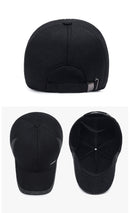 Winter Wool Baseball Cap with snapback Ear Flaps.