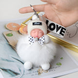 Pompom Cute Fluffy Plush Doll Keychains.