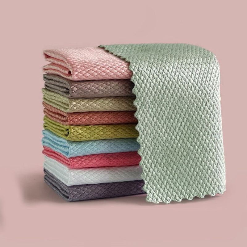 Reusable Microfiber Streak-Free Miracle Cleaning Cloths.