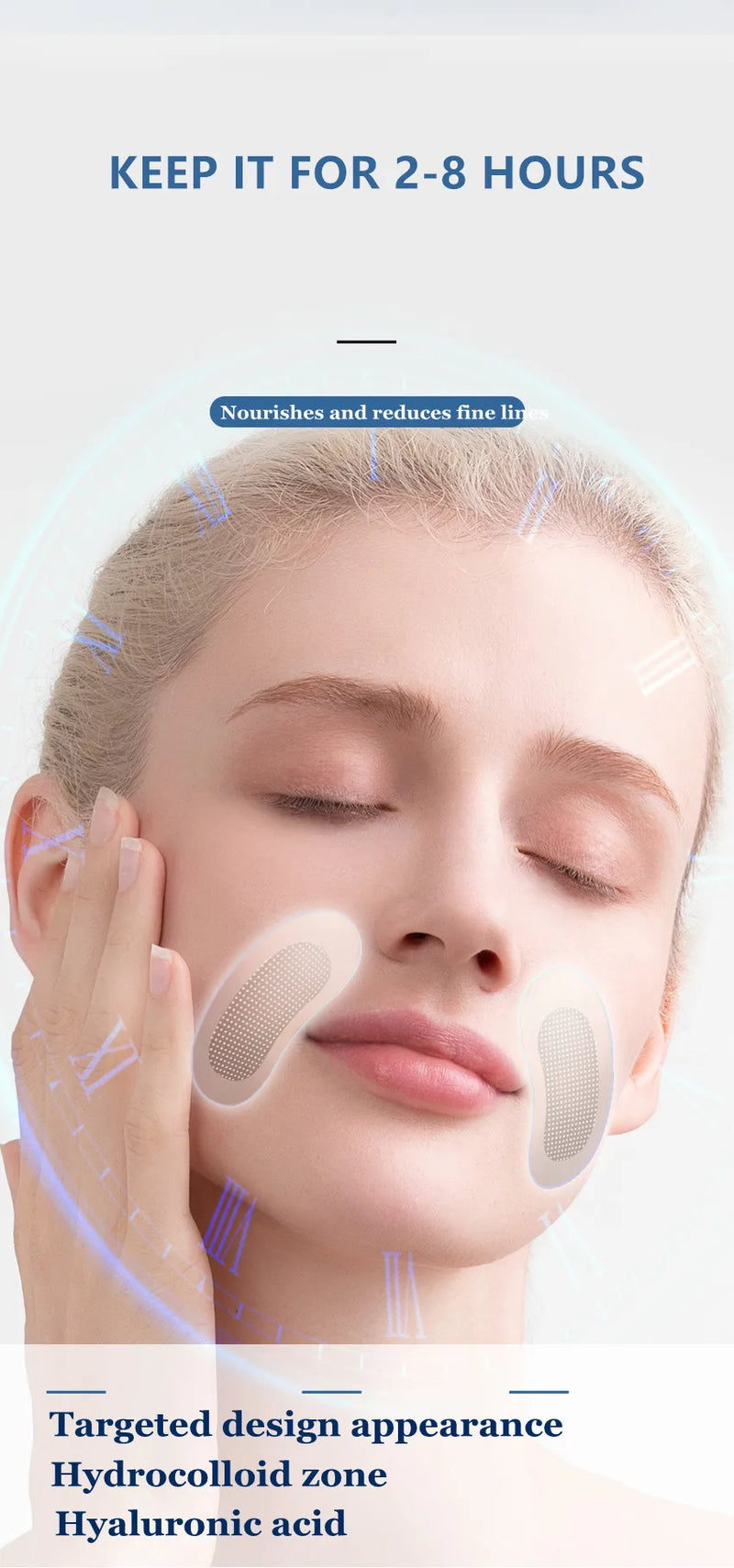 2 Pairs Micro-needle Nasolabial Folds Patches With Hyaluronic Acid