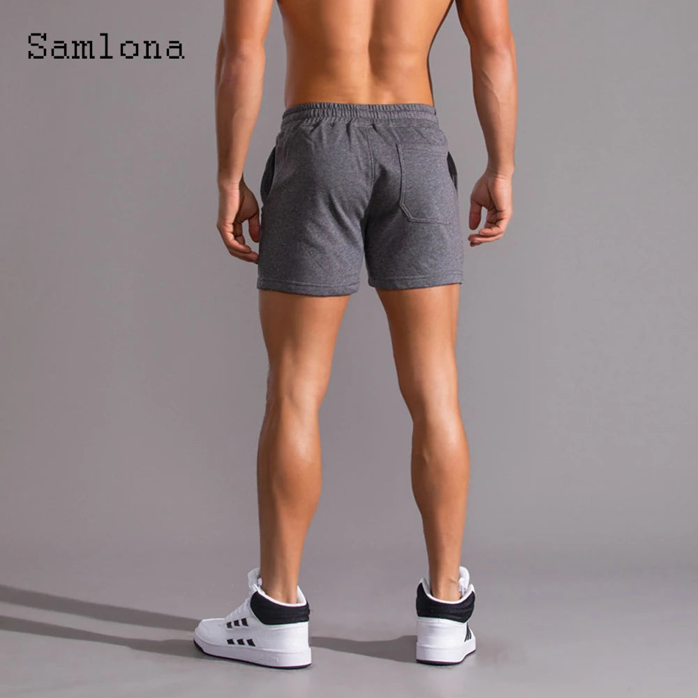 Men's Leisure Shorts With Lace Up And Pockets