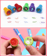 Children's 10pcs Assorted Self-ink Stamps For Scrapbooking Or Crafts.