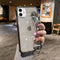 Glitter Powder Case For iPhone 12 13 11 X XR XS Max 7 8 Plus Transparent Soft TPU Wrist Strap & Shockproof Back.