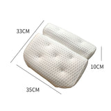 Non-Slip Bath Pillow with Suction Cups. Thick headrest to give your neck and back support.