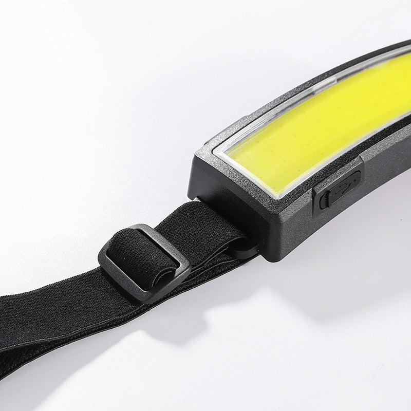 USB Rechargeable LED Head Lamp with built-in 1200mah battery .