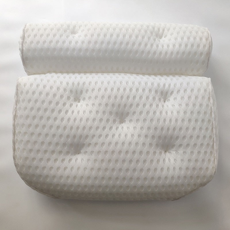 Non-Slip Bath Pillow with Suction Cups. Thick headrest to give your neck and back support.